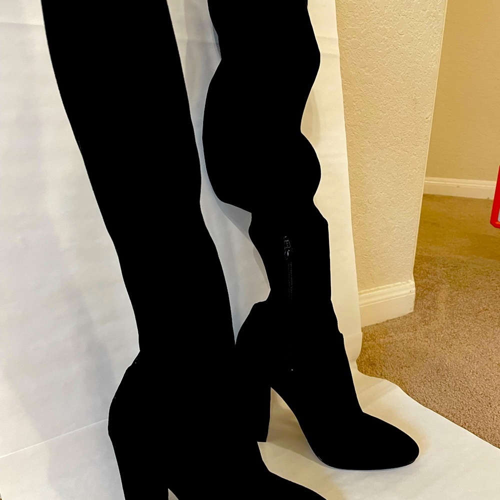 Black over-the-knee boots